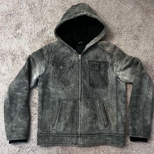 Hurley leather jacket, men’s large